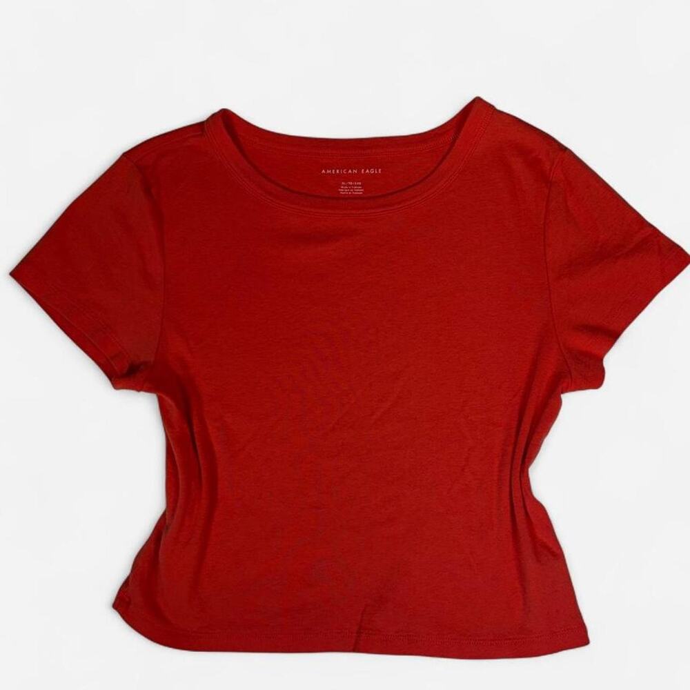 American Eagle Outfitters Orange Cropped Tee - Size XL